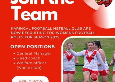Karingal Football Netball Club are now recruiting for the 2025 season!